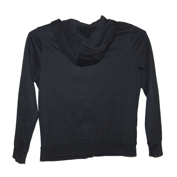 Aeropostale A87 Men's Black Fleece Hoodie Jacket Full Zip Pockets Logo Sz Large - Picture 8 of 8